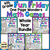4th Grade Math Games Fun Friday One Page Wonders Math Game