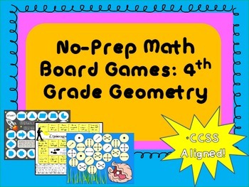 Preview of 4th Grade Math Games: Geometry {CCSS Aligned}
