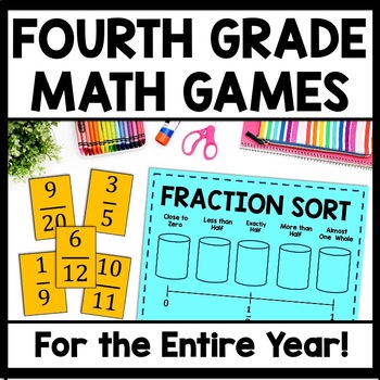 Preview of 4th Grade Math Games, Small Group Math Games Montessori Math, Ideas Math Centers