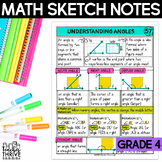 4th Grade Math Geometry Understanding Angles Sketch Notes