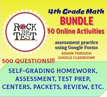 Preview of Grade 4 Math 50 Assessments / Morning Work / Back to School Bundle