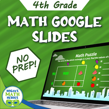 Preview of 4th Grade Digital Math Lessons | Google Slides BUNDLE