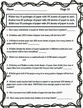 4th grade math homework staar review sheets by dana sims