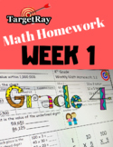 4th Grade Math Homework Week 1