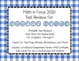 4th Grade Math In Focus 2020 ALL Chapter Test Reviews (Print)