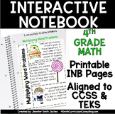 Fourth Grade Math Interactive Notebook for Entire Year Bundle