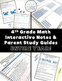4th Grade Math Interactive Notes & Parent Study Guides {Di