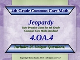 4th Grade Math Jeopardy - Factor Pairs & Prime/Composite 4