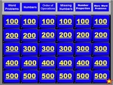 4th Grade Math Jeopardy Review 1 (Beginning of Year Topics)