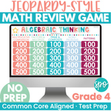 4th Grade Math Jeopardy-Style Review Game Operations & Alg