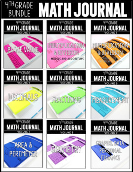 Preview of 4th Grade Math Journal Bundle
