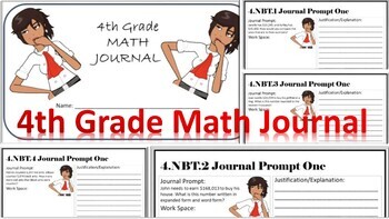 Preview of 4th Grade Math Journal Bundle (Common Core) - Editable