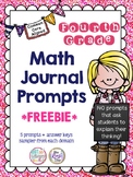 4th Grade Math Journal Prompts (FREE)