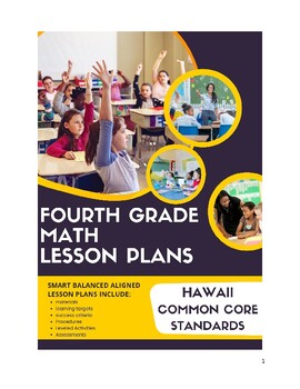 Preview of 4th Grade Math Lesson Plans - Hawaii Common Core