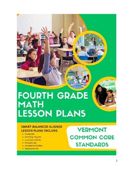 Preview of 4th Grade Math Lesson Plans - Vermont Common Core