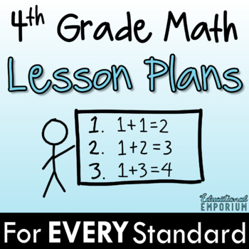 Preview of 4th Grade Math Lesson Plans and Pacing Guide