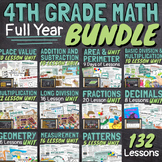 4th Grade Math Lessons Full Year Bundle CCSS Curriculum Aligned