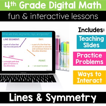 Preview of 4th Grade Math Lines and Symmetry 4.G.1 4.G.3 Digital Math Activities
