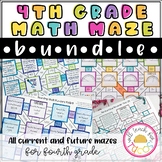 4th Grade Math Maze Bundle