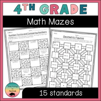Preview of 4th Grade Math Mazes