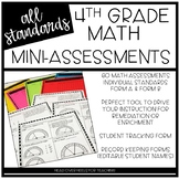 4th Grade Math Mini-Assessments (All Standards) | Distance