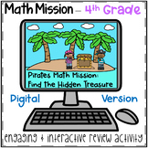 4th Grade Math Mission - Digital Escape Room - Pirates Pla