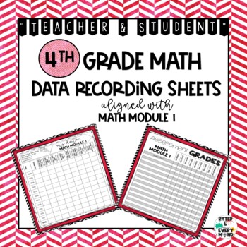Preview of 4th Grade Math Module 1 Student Data Tracking Sheets Teacher Data Grade Book