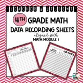 4th Grade Math Module 1 Student Data Tracking Sheets Teach