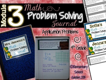 Preview of 4th Grade Math Module 3 Application Problems - Problem of the Day Journal