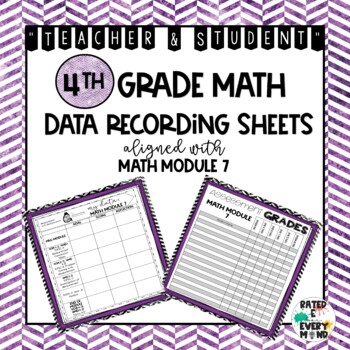 Preview of 4th Grade Math Module 7 Student Data Tracking Sheets Teacher Data Grade Book