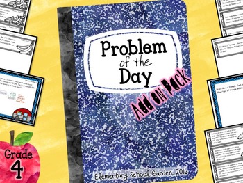 Preview of 4th Grade Math Module Application Problems - Problem of the Day - Add On Pack