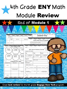 Preview of 4th Grade Engage New York (ENY) Math Module Review END of Module 1