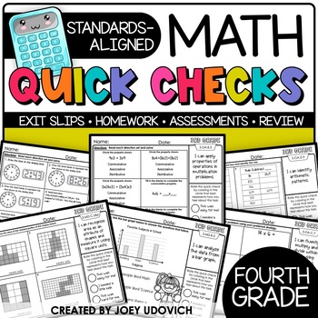 Preview of 4th Grade Math | Morning Work, Test Prep, Review, Homework