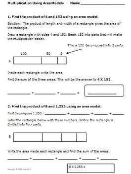 4th Grade Math Multi-Digit Multiplication CCSS 4.NBT.5 by Hilda Ratliff