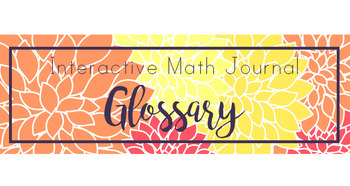 Preview of Math Term Glossary for Interactive Notebooks