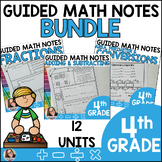 4th Grade Math Notes Bundle - Test Prep - Math Notebook - 