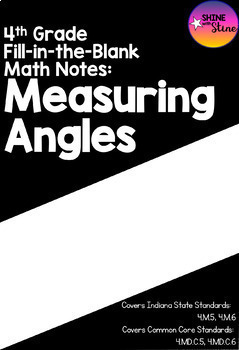 Preview of 4th Grade Math Notes: Measuring Angles Unit (Google Drive)