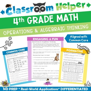 Preview of 4th Grade Math Operations and Algebraic Thinking