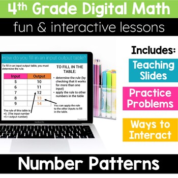 Preview of 4th Grade Math Patterns 4.OA.5 Digital Math Activities Digital Resources
