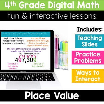 Preview of 4th Grade Math Place Value 4.NBT.1 4.NBT.2 Digital Math Activities