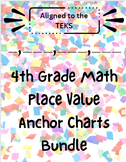 4th Grade Math Place Value  Anchor Charts Bundle