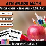 4th Grade Math i-Ready| Place Value| Comparing| Morning Wo