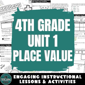 Preview of 4th Grade Math Place Value Curriculum Unit CCSS Aligned