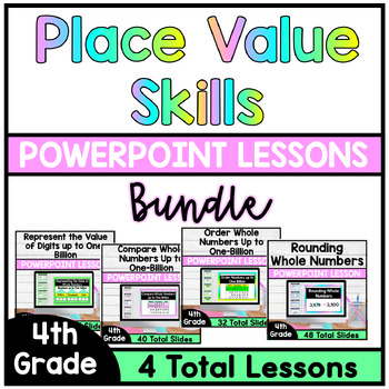 Preview of 4th Grade Math - Place Value Skills PowerPoint Lessons - Bundle
