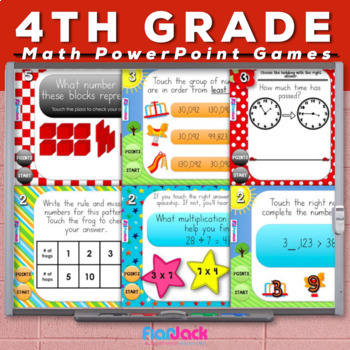 Preview of 4th Grade Math PowerPoint Games MEGA Bundle