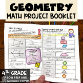4th Grade Math Project Booklet Geometry Shapes Math Review