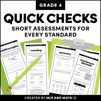 Preview of 4th Grade Math Quick Checks