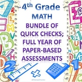 4th Grade Math Quick Checks Bundle