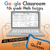 4th Grade Math Quizzes ★ Digital, Virtual, Google, Distanc