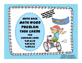 4th Grade Math Race. Math Word Problem Task Cards